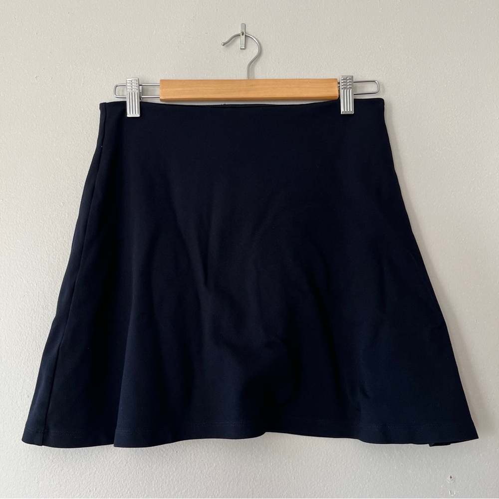 Reformation Back Zip Mini Skirt • Black • Size L